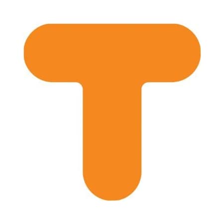 Accuform DURABLE MARKING SHAPES TCORNER ROUNDED PTE214OR PTE214OR